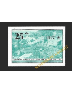 Cervià de Ter (Girona) - 25 cèntims 1937 2