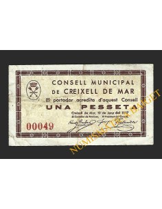 Creixell de Mar (Tarragona)  - 1 pesseta 1937