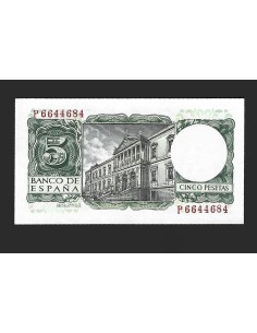 ESTADO ESPAÑOL 5 PESETAS 1954 SERIE P 2