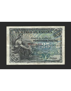 ALFONSO XIII - 25 PESETAS 1906 SERIE B