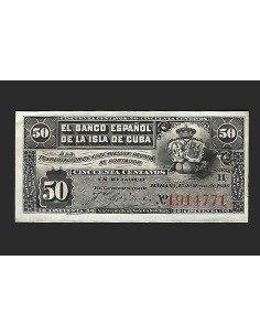 ALFONSO XIII - CUBA 50 CENTAVOS 1896