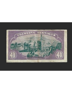 II REPÚBLICA ASTURIAS Y LEÓN 40 CENTIMOS 1936 2