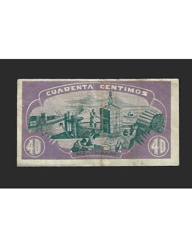 II REPÚBLICA ASTURIAS Y LEÓN 40 CENTIMOS 1936