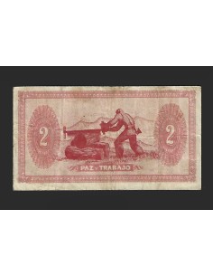 II REPÚBLICA ASTURIAS Y LEÓN 2 PESETAS 1936 2