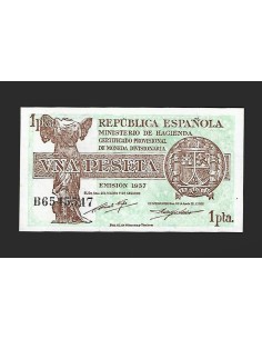 II REPÚBLICA HACIENDA 1 PESETAS 1937