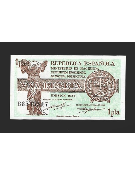 II REPÚBLICA HACIENDA 1 PESETAS 1937