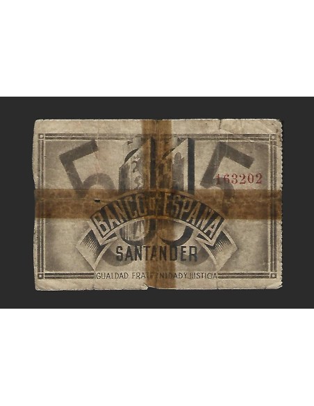 II REPÚBLICA SANTANDER 5 PESETAS 1936