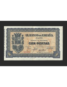 II REPÚBLICA GIJÓN 100 PESETAS 1937