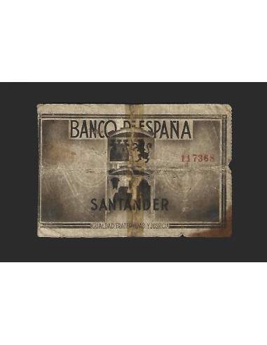 II REPÚBLICA SANTANDER 10 PESETAS 1936