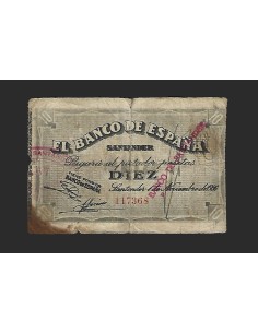 II REPÚBLICA SANTANDER 10 PESETAS 1936