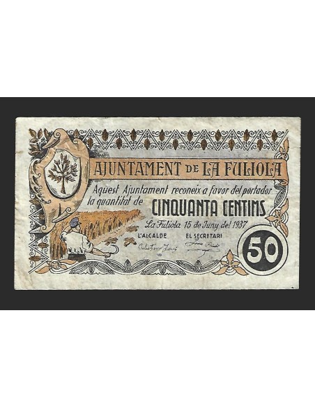 FULIOLA, LA (Lleida) - 50 cèntims 1937
