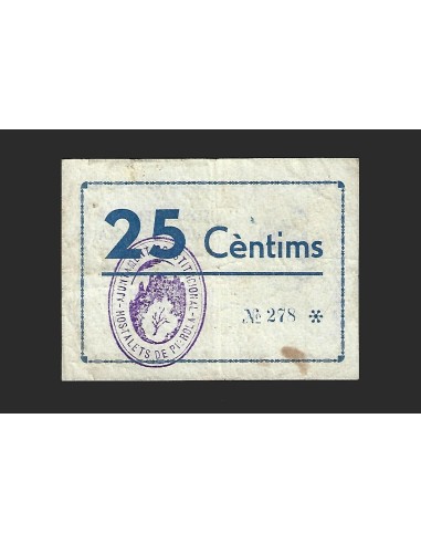HOSTALETS DE PIEROLA (Barcelona) - 25 cèntims 1937