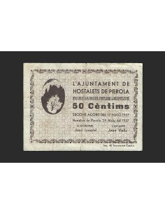 HOSTALETS DE PIEROLA (Barcelona) - 50 cèntims 1937