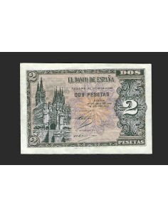 ESTADO ESPAÑOL 2 PESETAS 1938 SERIE A