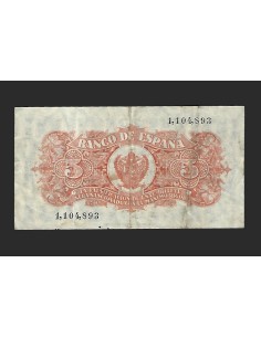 ESTADO ESPAÑOL - 5 PESETAS 1937 SIN SERIE 2