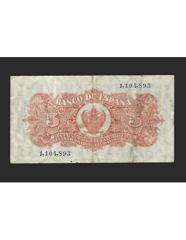 ESTADO ESPAÑOL - 5 PESETAS 1937 SIN SERIE