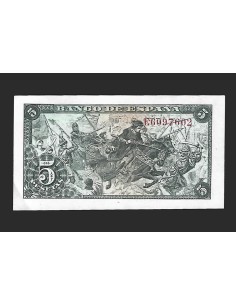 ESTADO ESPAÑOL - 5 PESETAS 1945 SERIE E 2
