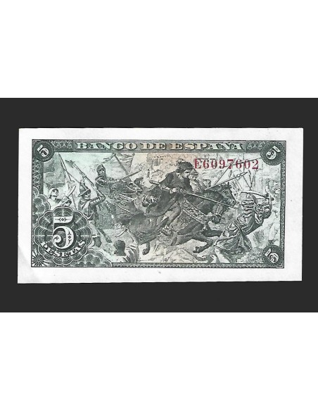 ESTADO ESPAÑOL - 5 PESETAS 1945 SERIE E