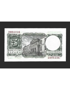 ESTADO ESPAÑOL - 5 PESETAS 1954 SIN SERIE 2