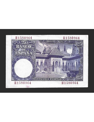 ESTADO ESPAÑOL - 25 PESETAS 1954 SERIE H
