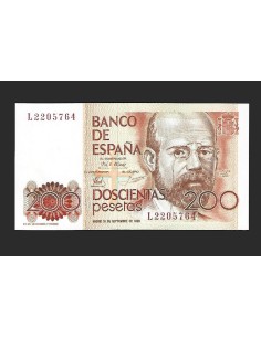 JUAN CARLOS I - 200 PESETAS 1980 SERIE L