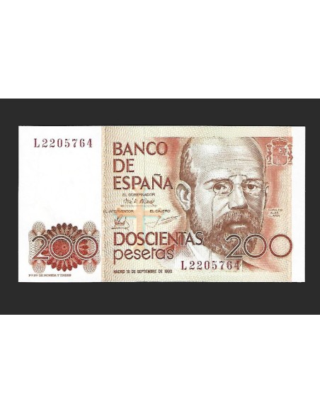 JUAN CARLOS I - 200 PESETAS 1980 SERIE L