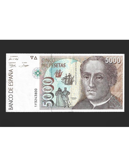 JUAN CARLOS I - 5000 PESETAS 1992  SERIE 1F