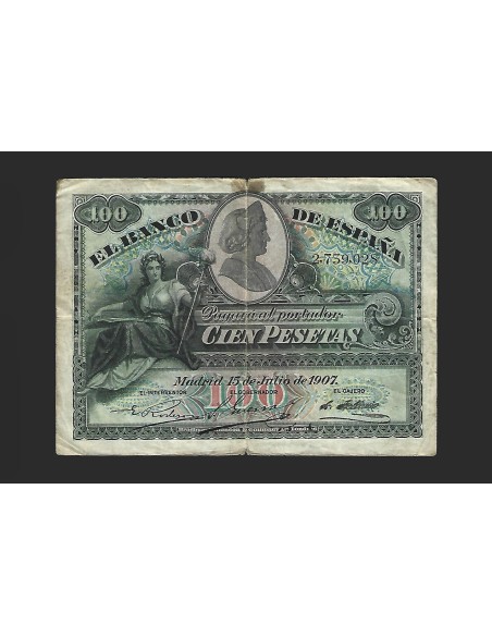 ALFONSO XIII - 100 pesetas 1907
