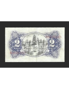 II REPÚBLICA HACIENDA - 2 PESETAS 1938 2