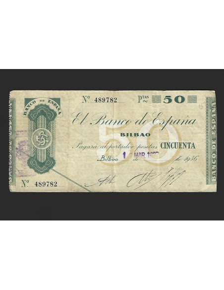 II REPÚBLICA BILBAO - 50 PESETAS 1936