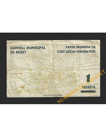 BEGET (Girona) - 1 pesseta 1937