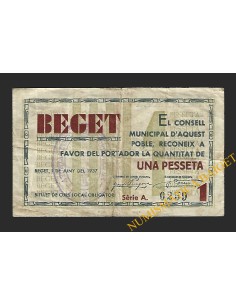 BEGET (Girona) - 1 pesseta 1937