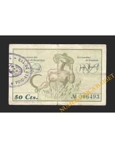 PUIG-ALT DE TER (Girona) - 50 cèntims 1937 2