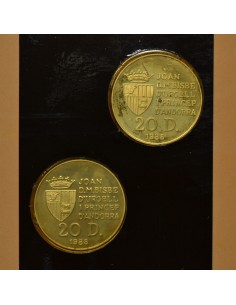 ANDORRA 1988 20 DINERS - 2 MONEDAS OLIMPICAS 2
