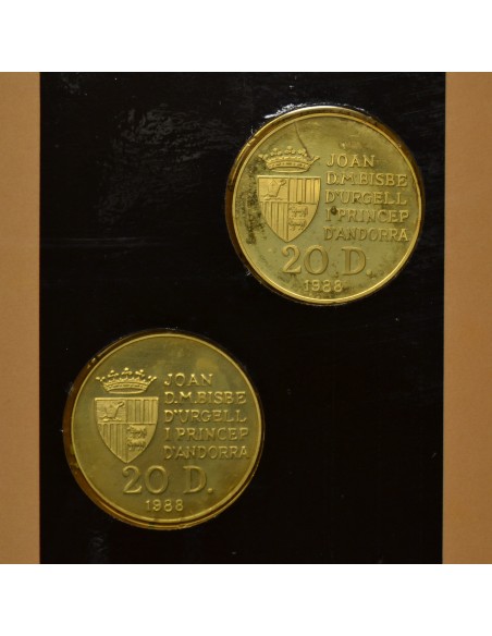 ANDORRA 1988 20 DINERS - 2 MONEDAS OLIMPICAS