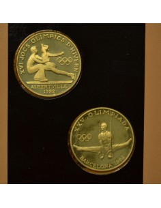 ANDORRA 1988 20 DINERS - 2 MONEDAS OLIMPICAS