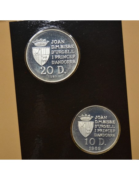 ANDORRA 1989 10 Y 20 DINERS - 2 MONEDAS OLIMPICAS