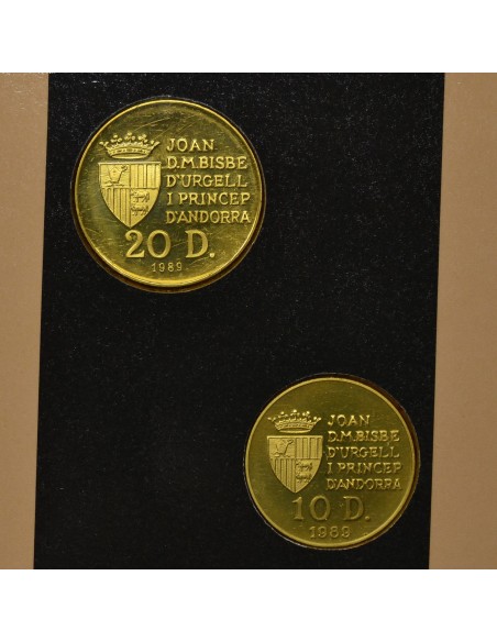 ANDORRA 1989 10 Y 20 DINERS - 2 MONEDAS OLIMPICAS
