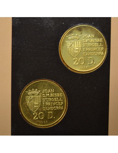 ANDORRA 1990 20 DINERS - 2 MONEDAS OLIMPICAS