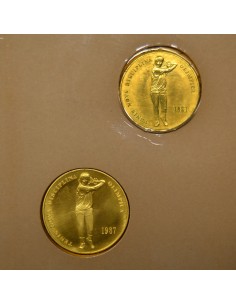 ANDORRA 1987 2 Y 20 DINERS - 2 MONEDAS TENIS