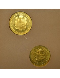 ANDORRA 1987 2 Y 20 DINERS - 2 MONEDAS TENIS 2