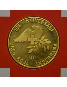 ANDORRA 1991 25 DINERS - CREU ROJA