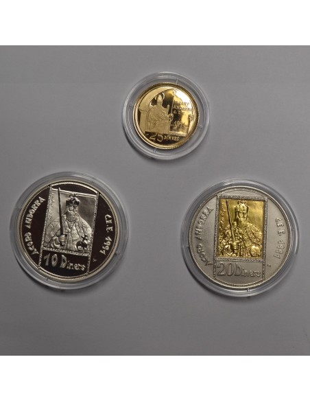 ANDORRA 1992 10, 20, 25 DINERS - SET CARLOMAGNO