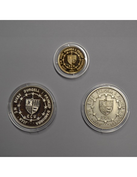 ANDORRA 1992 10, 20, 25 DINERS - SET CARLOMAGNO