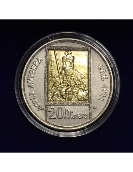 ANDORRA 1992 20 DINERS - CARLOMAGNO