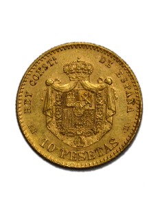 ALFONSO XII - 10 pesetas 1878 2