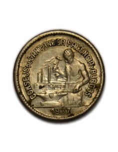 SANTANDER, PALENCIA Y BURGOS 1937 - 50 Céntimos