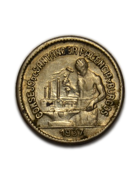 SANTANDER, PALENCIA Y BURGOS 1937 - 50 Céntimos