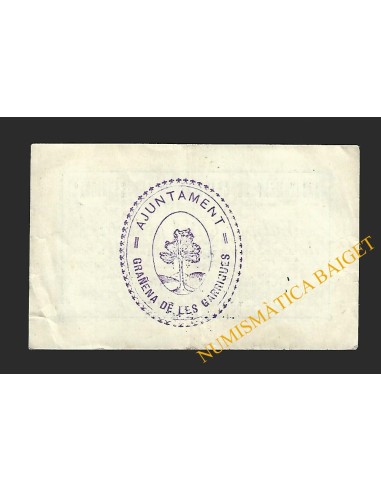 GRANYENA DE LES GARRIGUES (Lleida) - 1 pesseta 1937