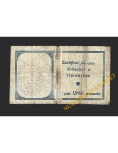 LLARDECANS (Lleida) - 1 pesseta 1937 2